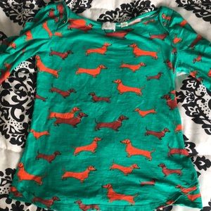 Anthropologie gathered sleeve knit top